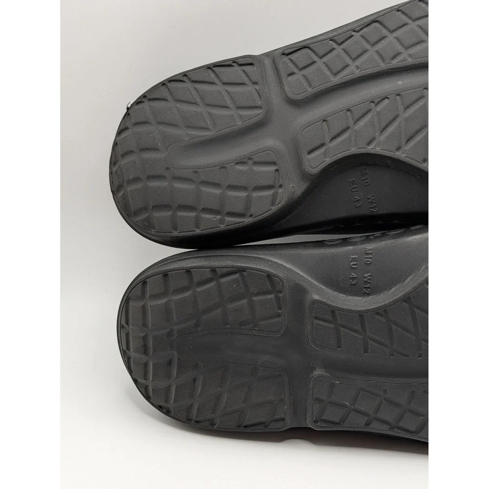 OOFOS OOriginal Thong Sandal Black Mens 10 Womens 12 Recovery Flip Flops EU 43